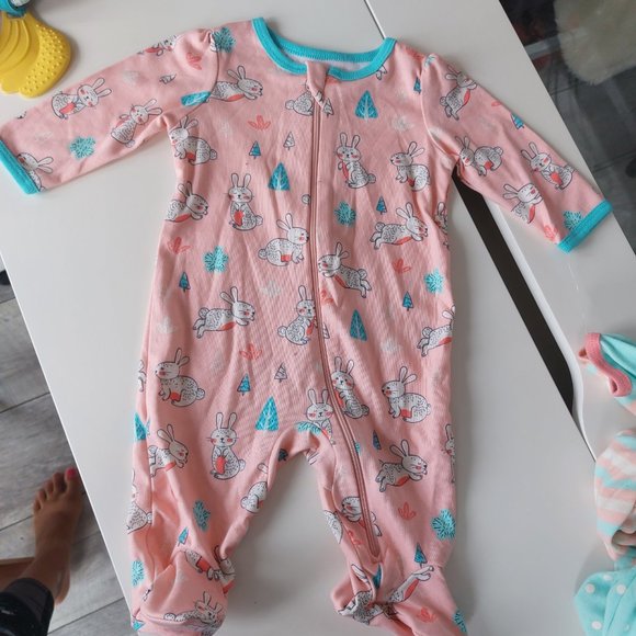 3/$30 3-Piece Member's Mark Girl's Graphic Bunny Print Sleep Pant Set - Picture 10 of 10